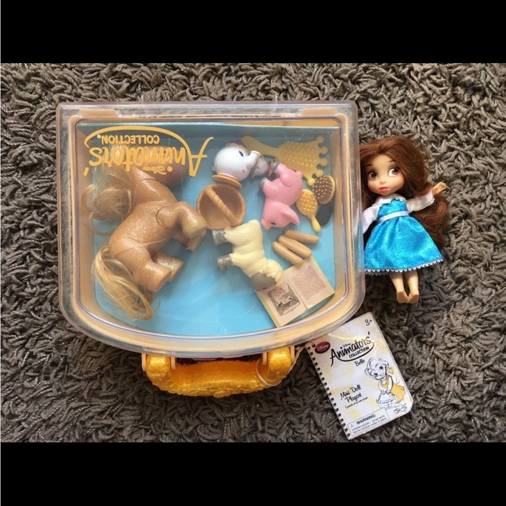 Disney animators belle mini doll play set